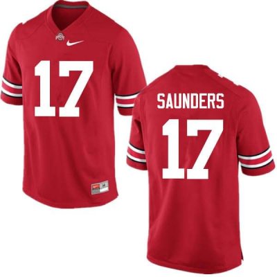 Men's Ohio State Buckeyes #17 C.J. Saunders Red Nike NCAA College Football Jersey December YXT5044JM